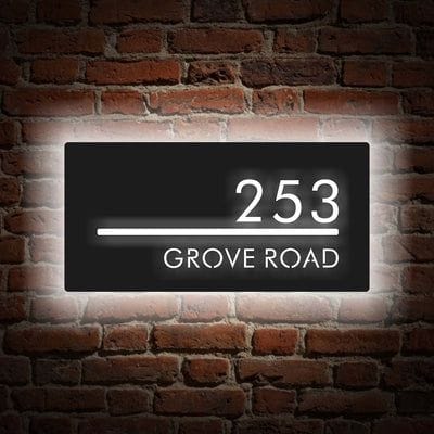 Customized Led Name Plate - House Name Plate Design with 3D Raised Fonts Tohfa24