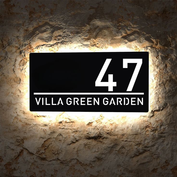 Customized Led Name Plate - House Name Plate Design with 3D Raised Fonts Tohfa24