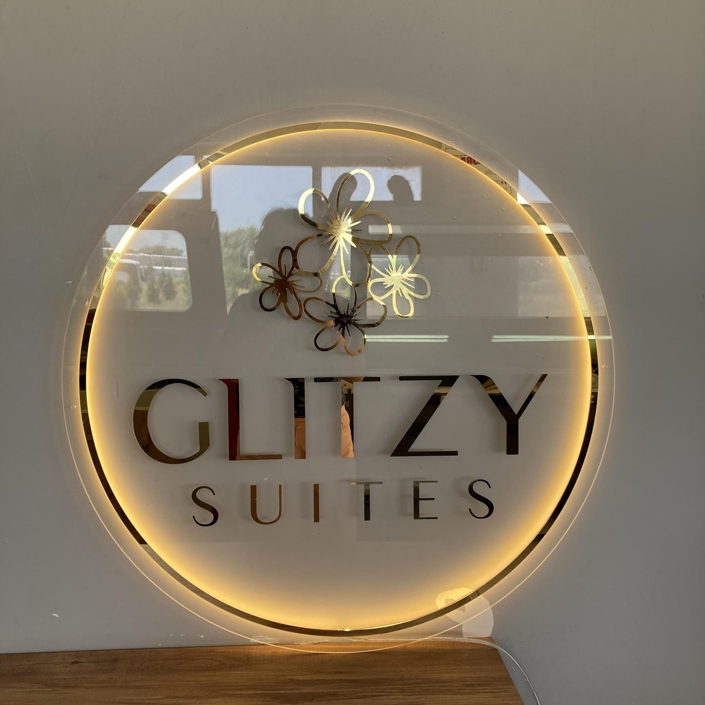 Elegant Round Acrylic Name Plate (Transperent) Tohfa24