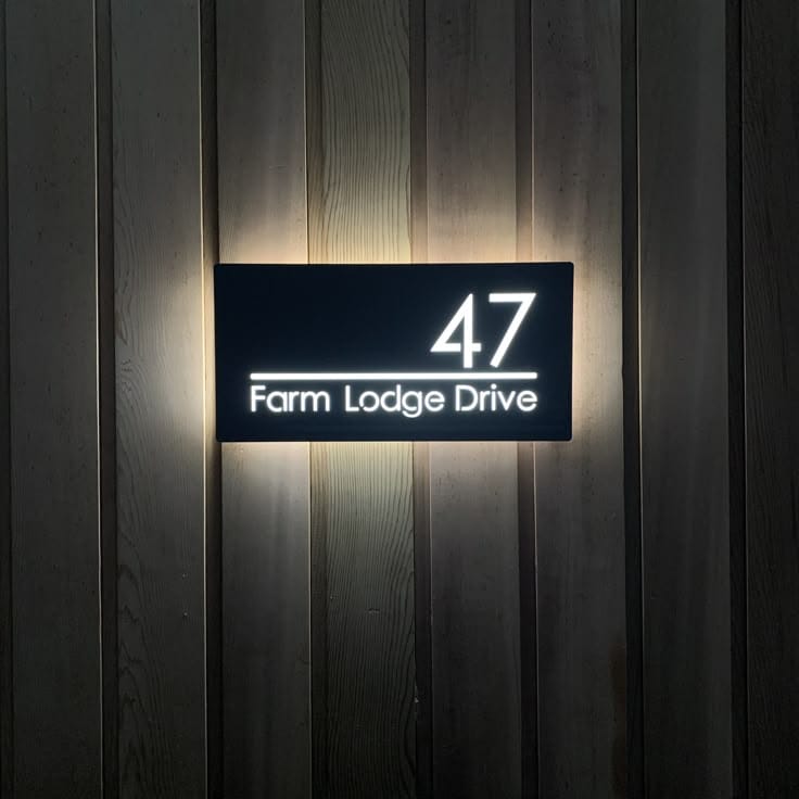 Customized Led Name Plate - House Name Plate Design with 3D Raised Fonts Tohfa24