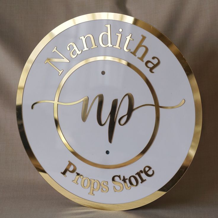 Elegant Round Acrylic Name Plate Tohfa24