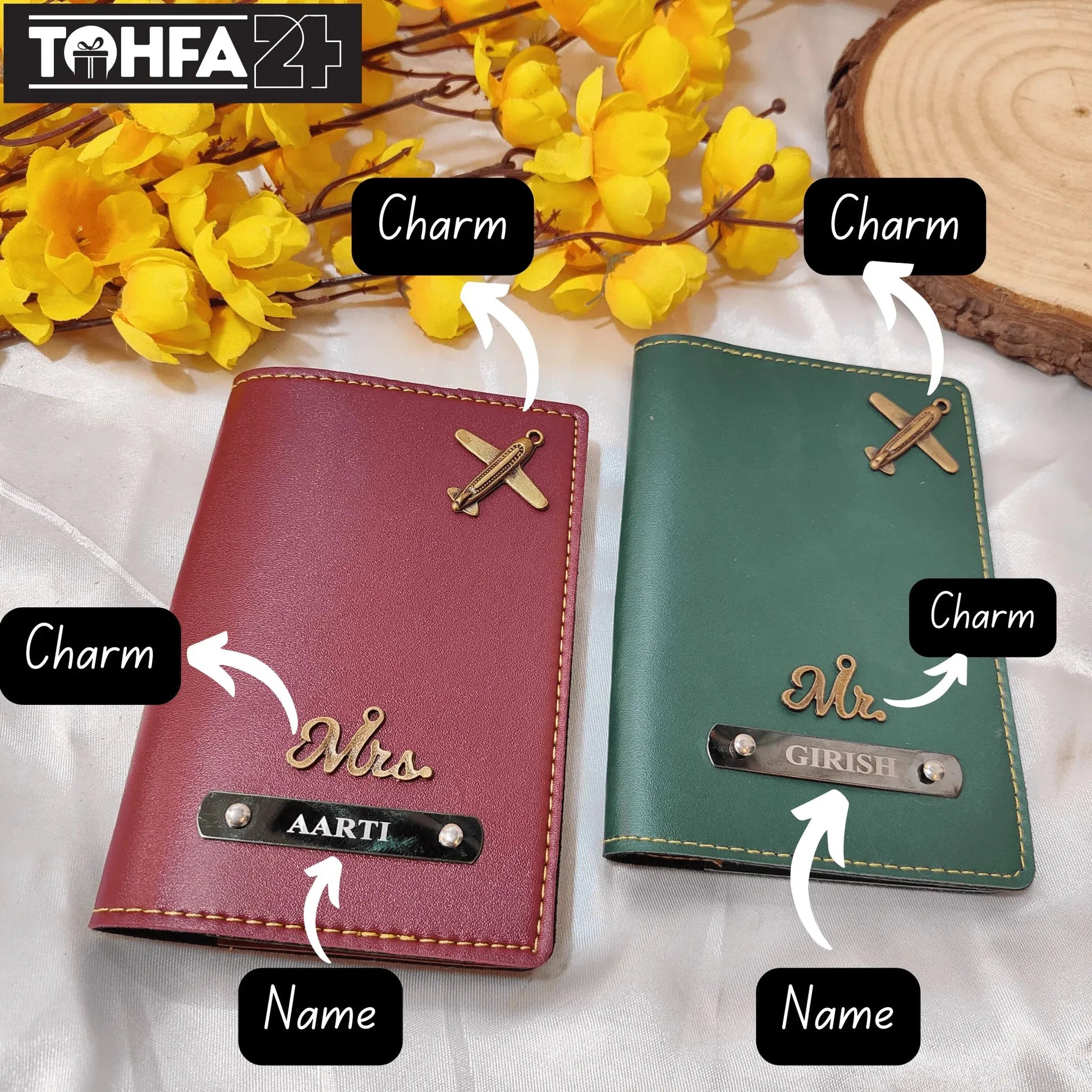 Personalized Couple Passport Cover Tohfa24