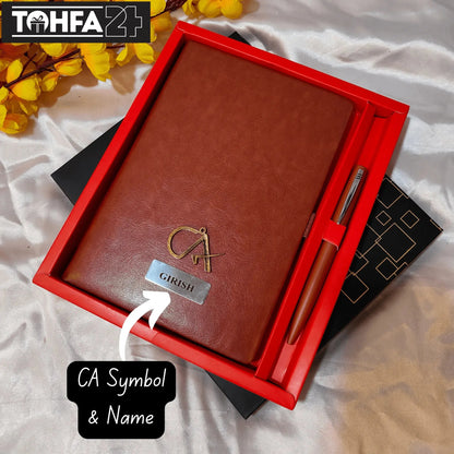 Personalized Diary & Pen for CA Tohfa24