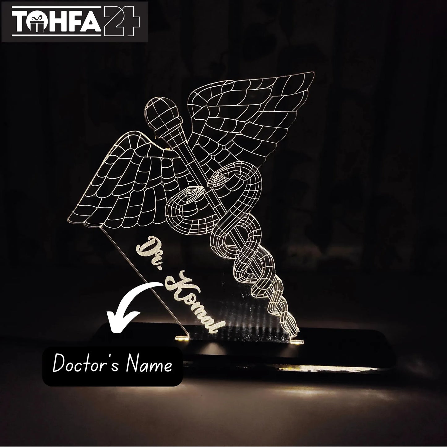 Doctor’s Caduceus Symbol Acrylic Lamp Tohfa24