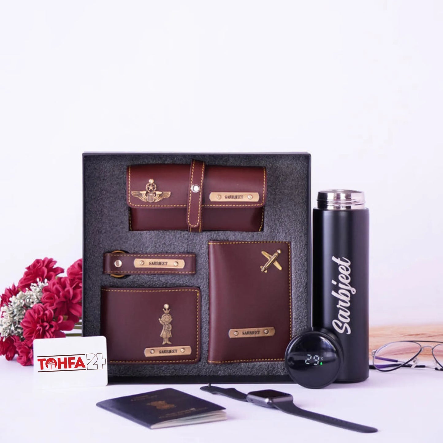 Personalized Gift Set Hamper for Men - 1 Free Bottle Tohfa24