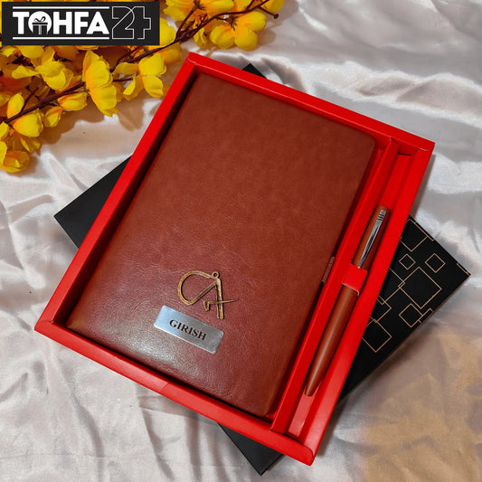 Personalized Diary & Pen for CA Tohfa24