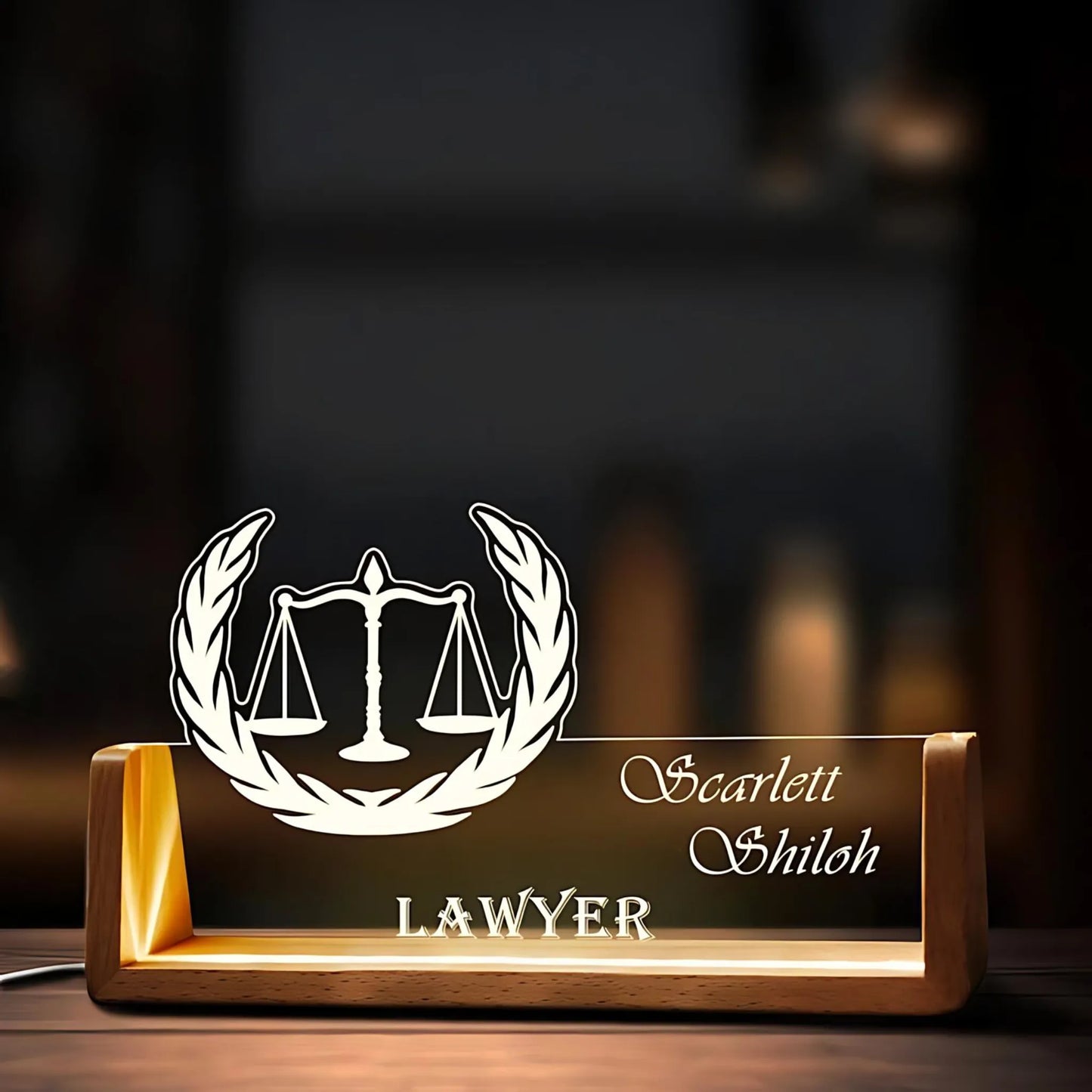 Custom Lawyer Desk Name Plate Tohfa24