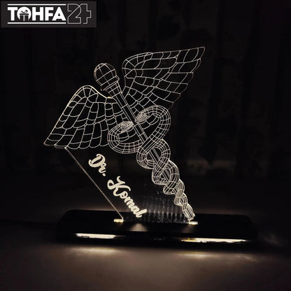 Doctor’s Caduceus Symbol Acrylic Lamp Tohfa24