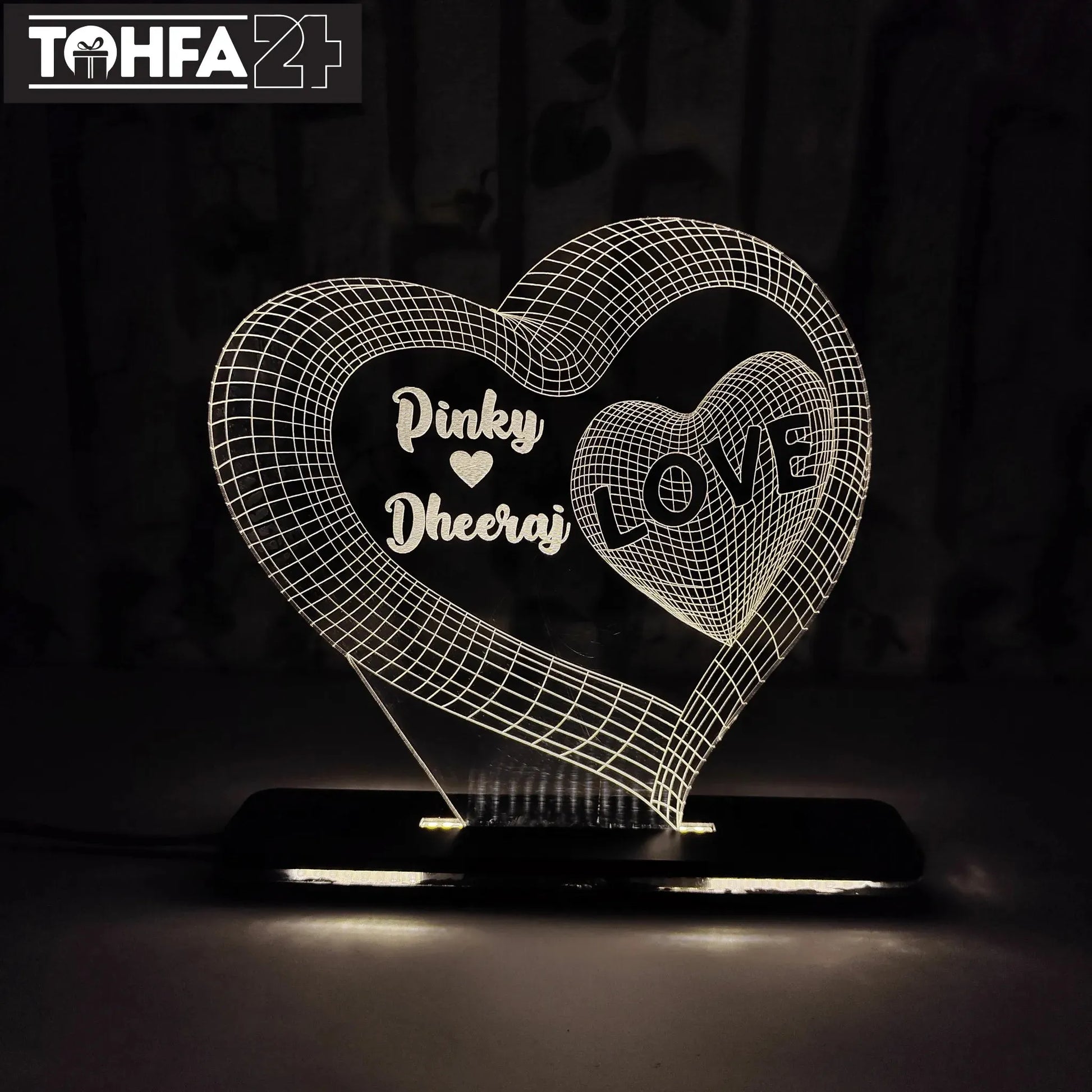 Enchanting Love Acrylic Lamp Tohfa24