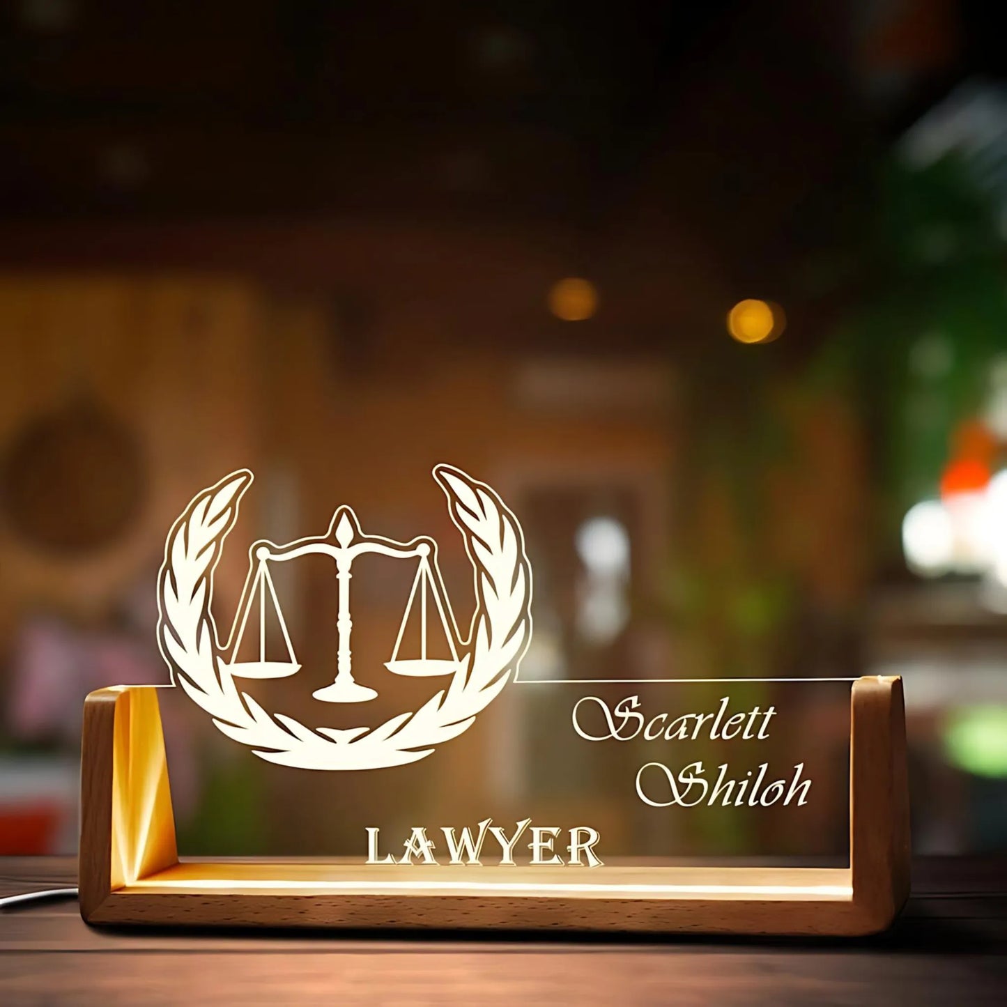 Custom Lawyer Desk Name Plate Tohfa24