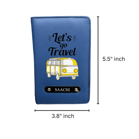 Personalized Lets go travel Passport Cover Tohfa24