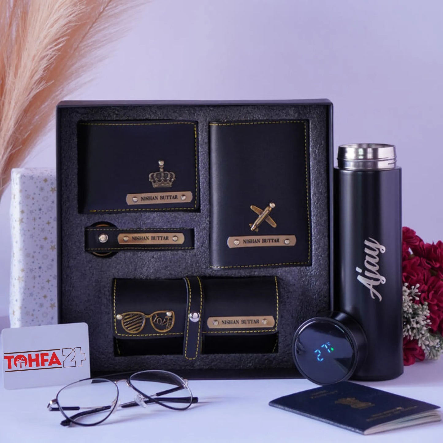 Personalized Gift Set Hamper for Men - 1 Free Bottle Tohfa24