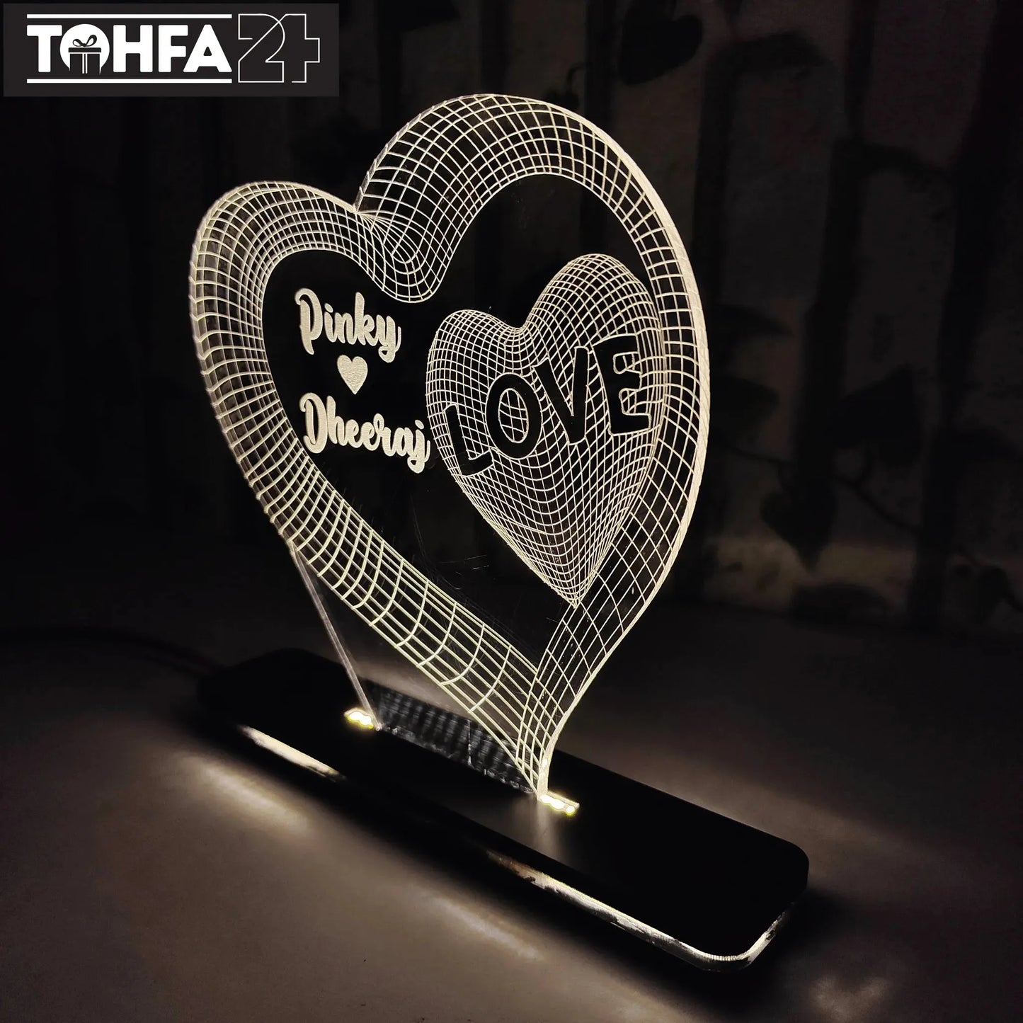 Enchanting Love Acrylic Lamp Tohfa24