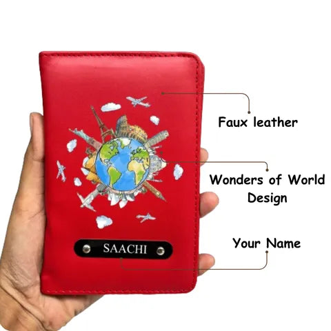 Personalized Wonders of World Passport Cover Tohfa24