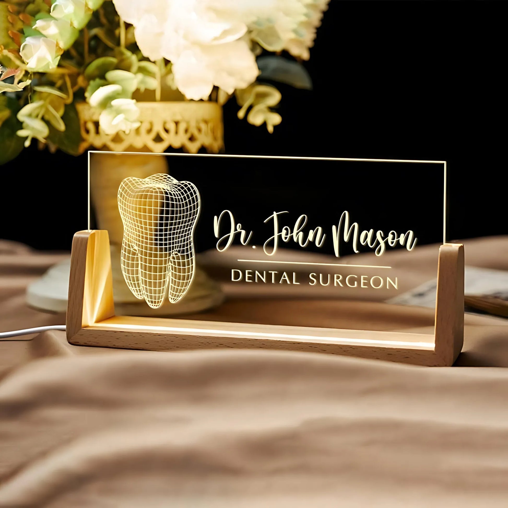 Dental Surgeon Desk Name Plate – Timeless Elegance for Your Workspace Tohfa24