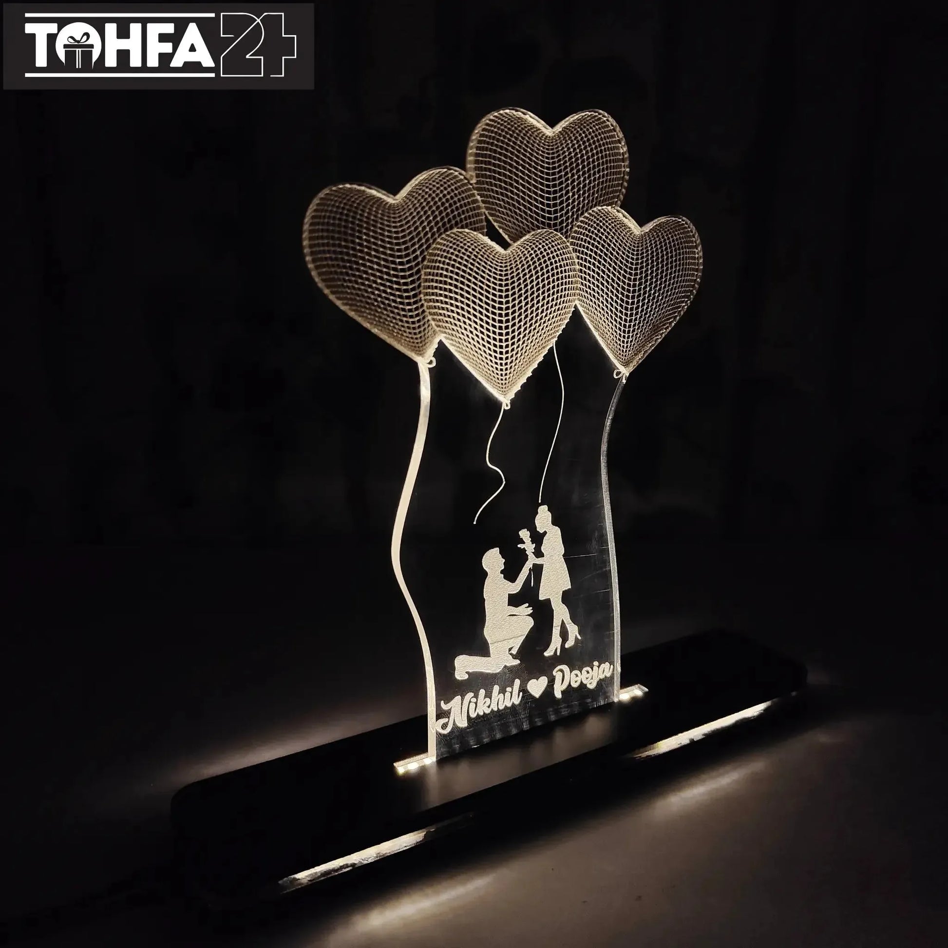 Cute Couple Proposal Acrylic Lamp Tohfa24