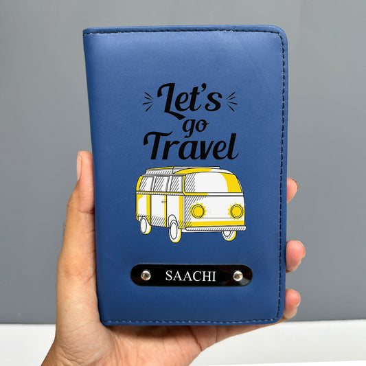 Personalized Lets go travel Passport Cover Tohfa24