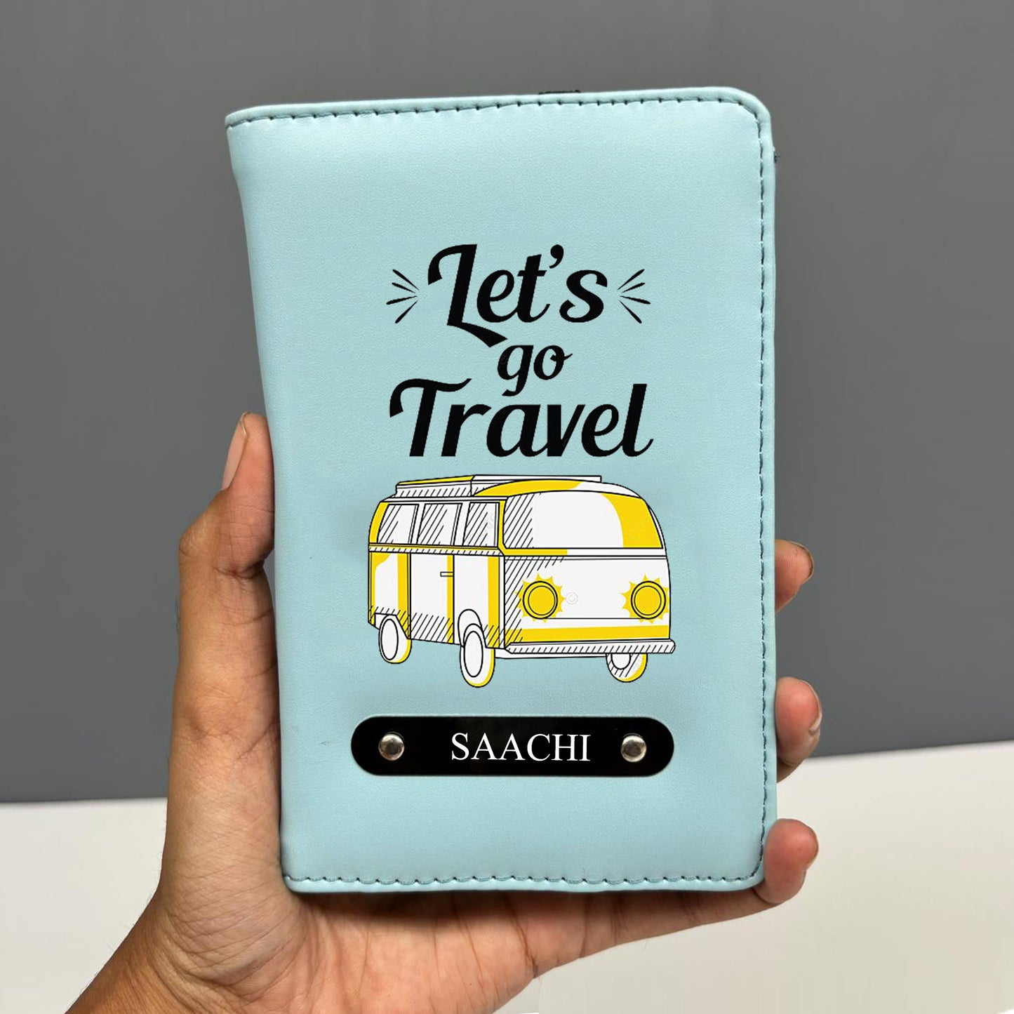 Personalized Lets go travel Passport Cover Tohfa24