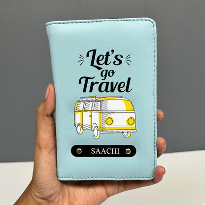 Personalized Lets go travel Passport Cover Tohfa24