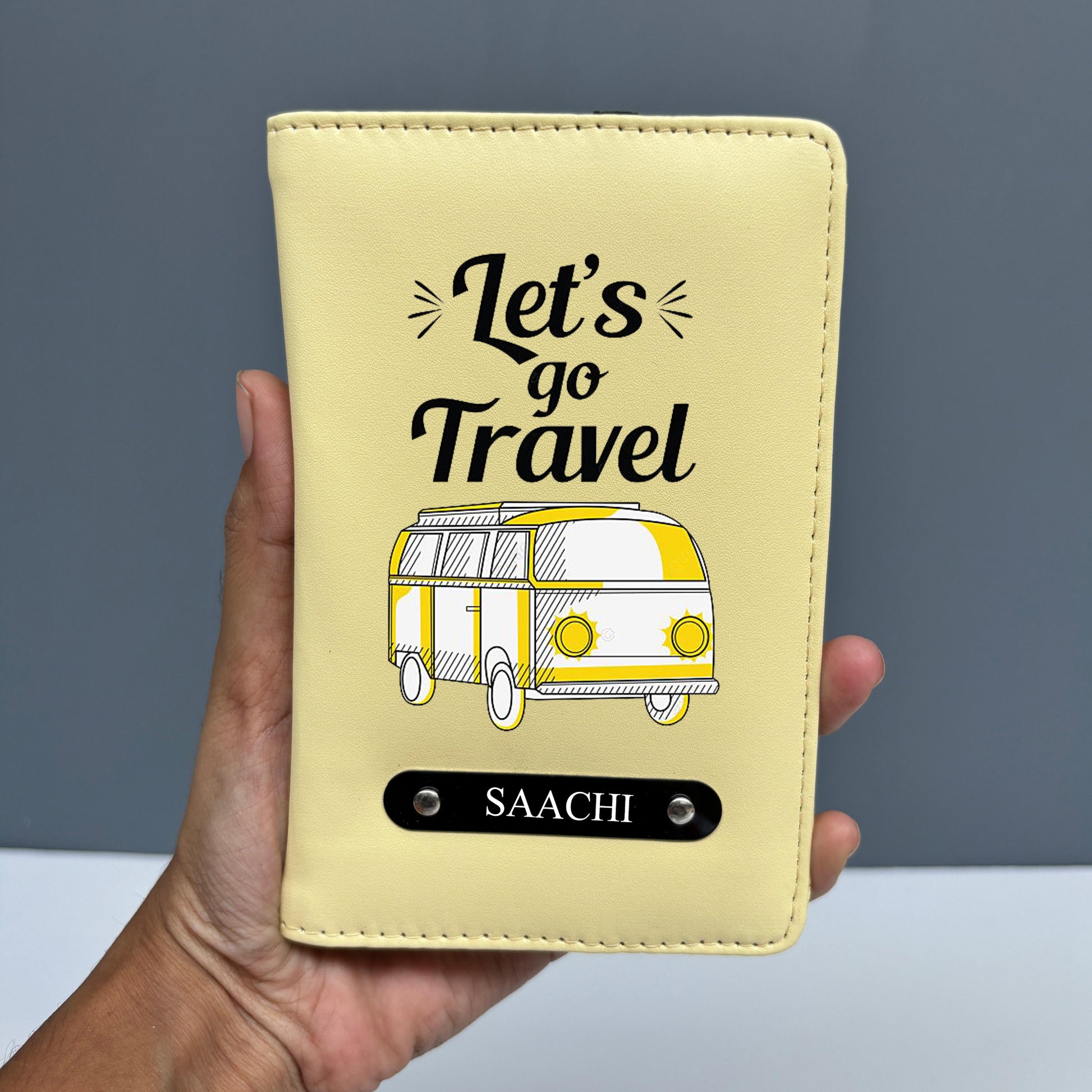 Personalized Lets go travel Passport Cover Tohfa24