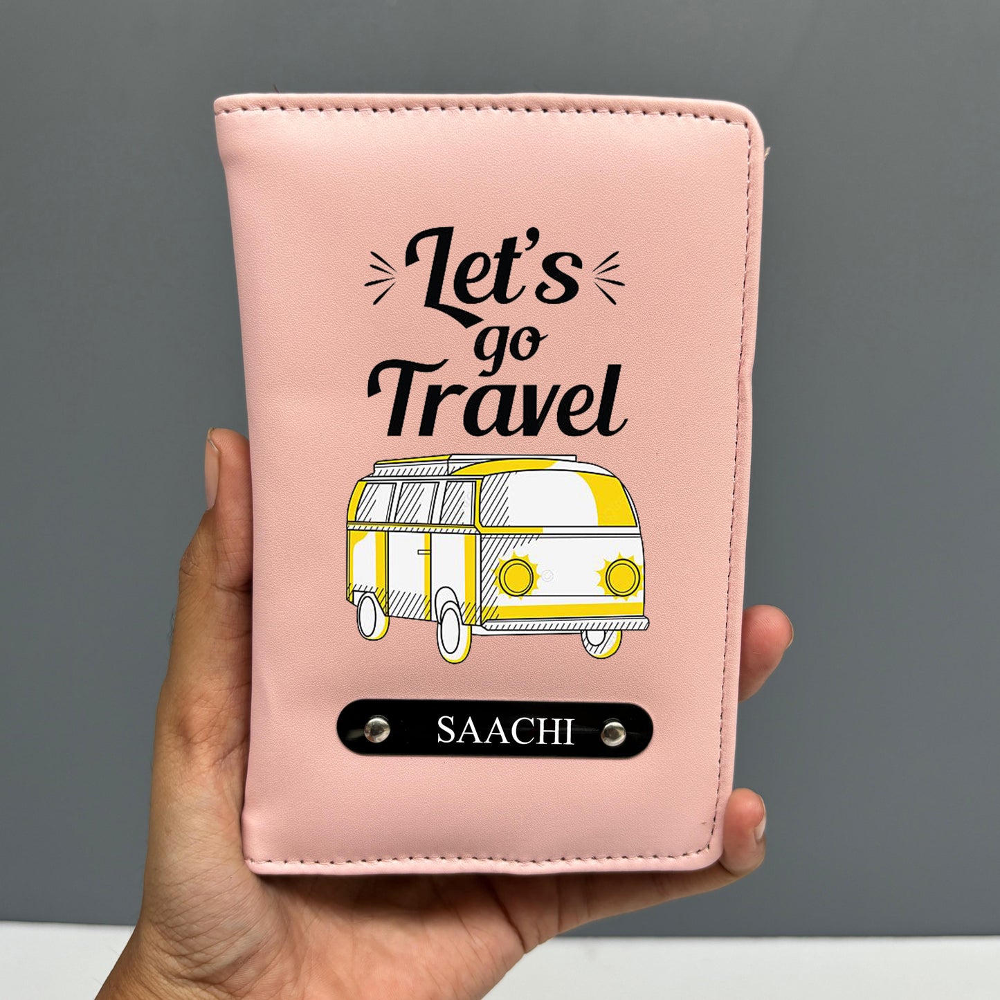 Personalized Lets go travel Passport Cover Tohfa24