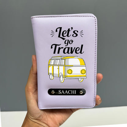 Personalized Lets go travel Passport Cover Tohfa24