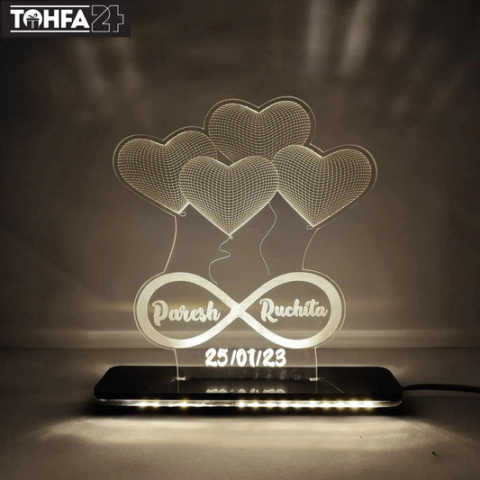 Infinity & Love Sign Acrylic Lamp Tohfa24