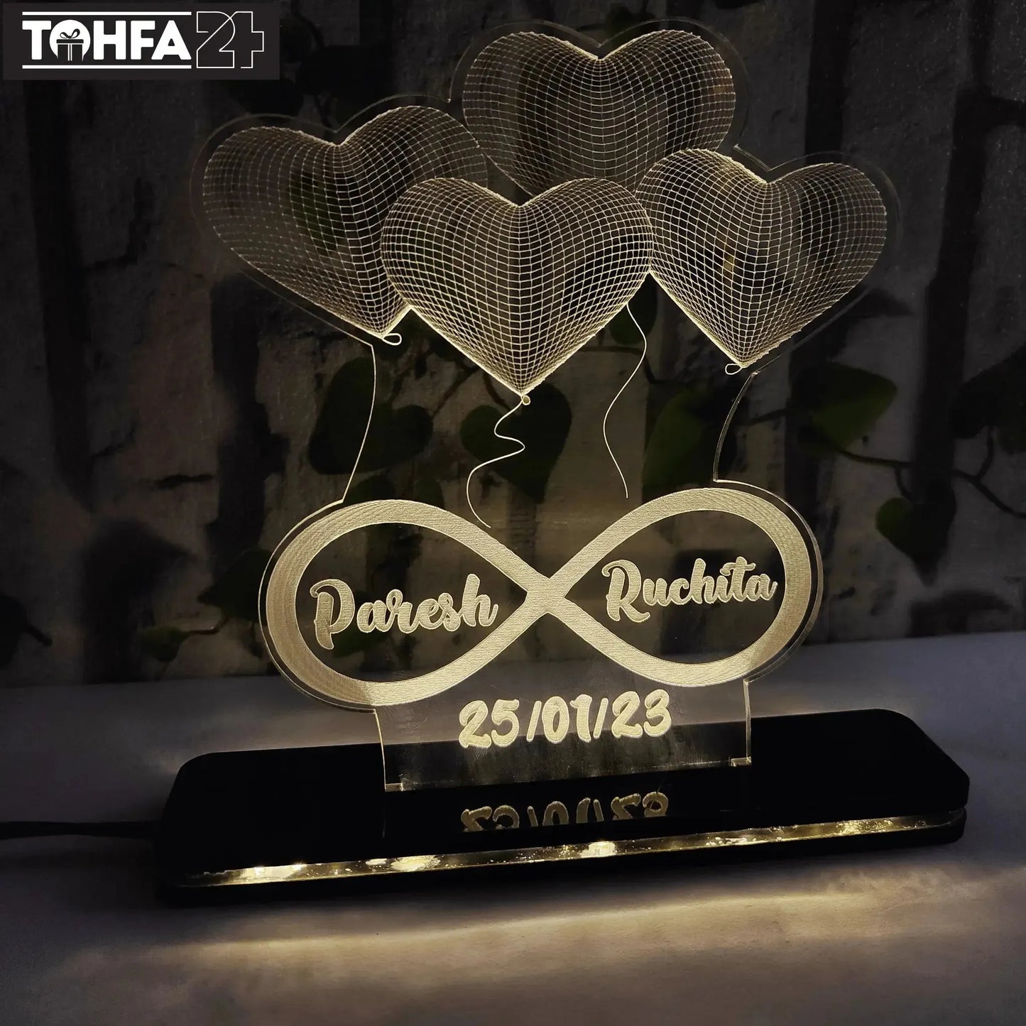 Infinity & Love Sign Acrylic Lamp Tohfa24