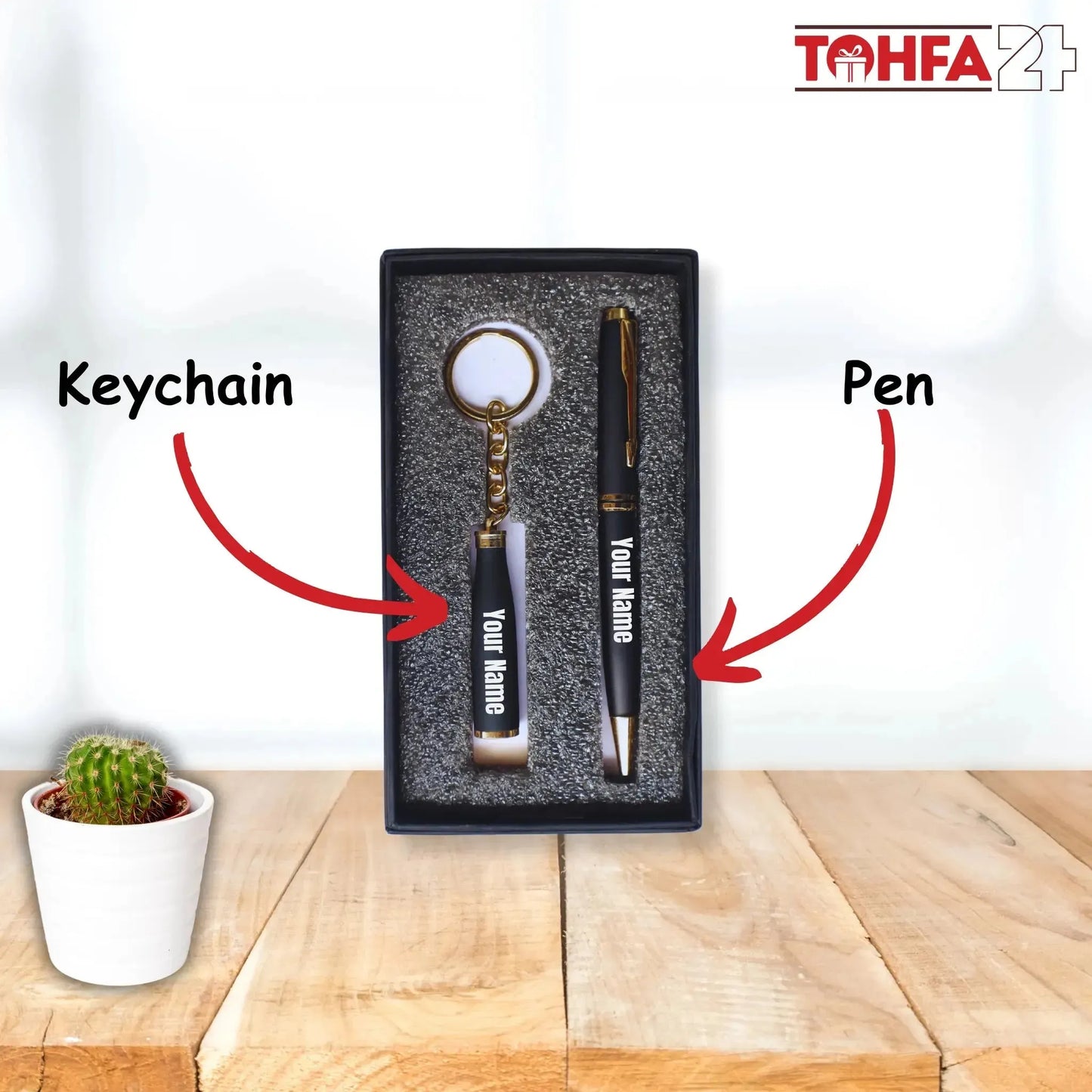 Personalized Arrow Mat Pen & Keychain Tohfa24