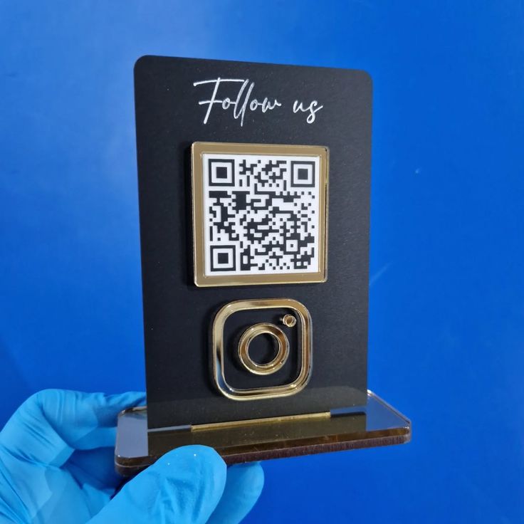 Acrylic Instagram QR Stand – "Follow Me" Social Media Display