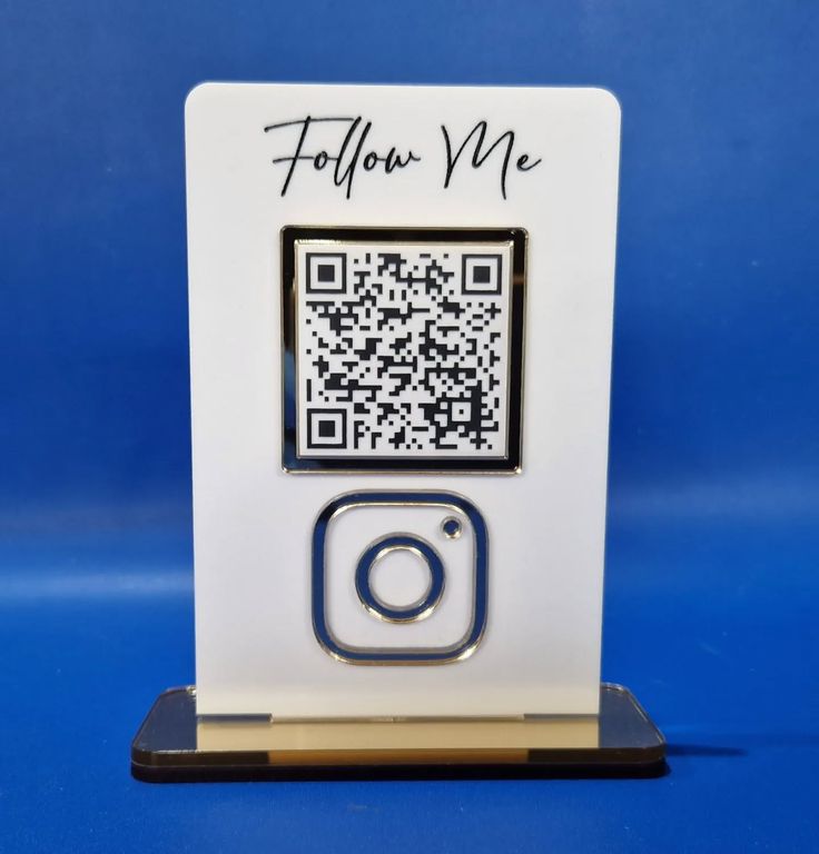 Acrylic Instagram QR Stand – "Follow Me" Social Media Display