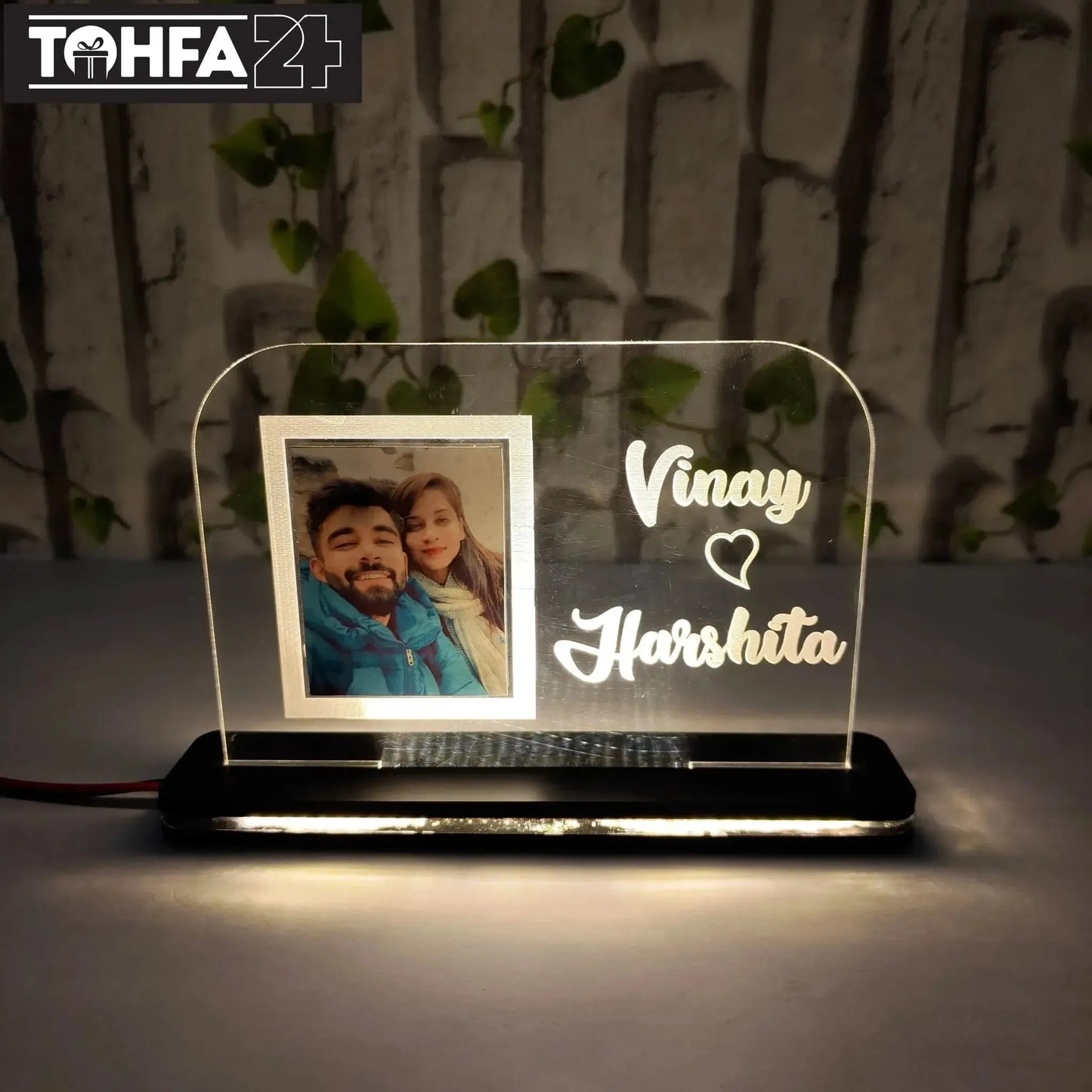 Special Couple Photo with Name Acrylic Lamp Tohfa24