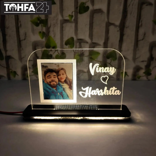 Special Couple Photo with Name Acrylic Lamp Tohfa24