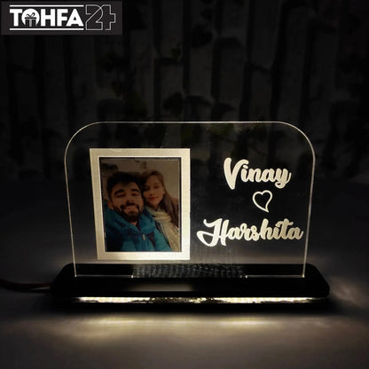 Special Couple Photo with Name Acrylic Lamp Tohfa24