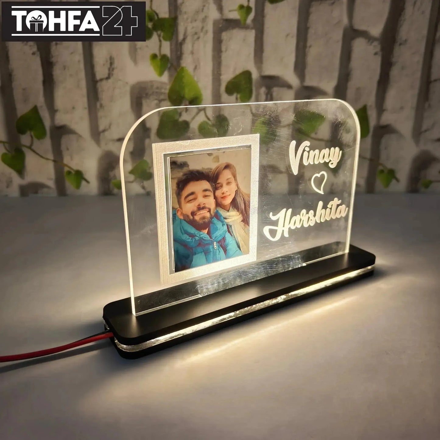 Special Couple Photo with Name Acrylic Lamp Tohfa24