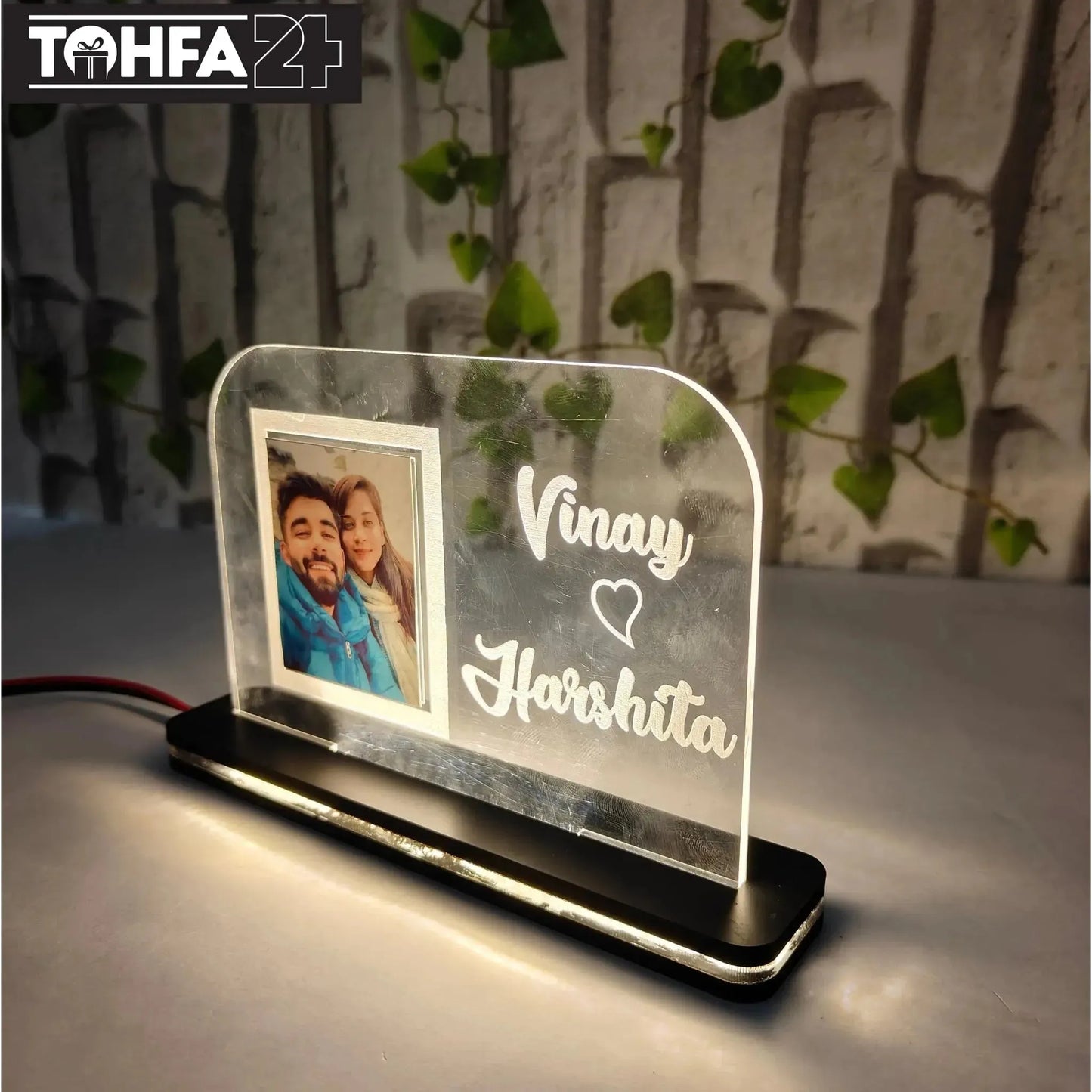 Special Couple Photo with Name Acrylic Lamp Tohfa24