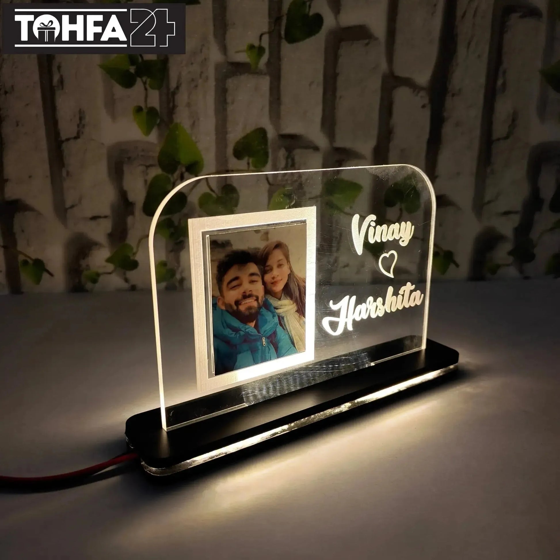 Special Couple Photo with Name Acrylic Lamp Tohfa24