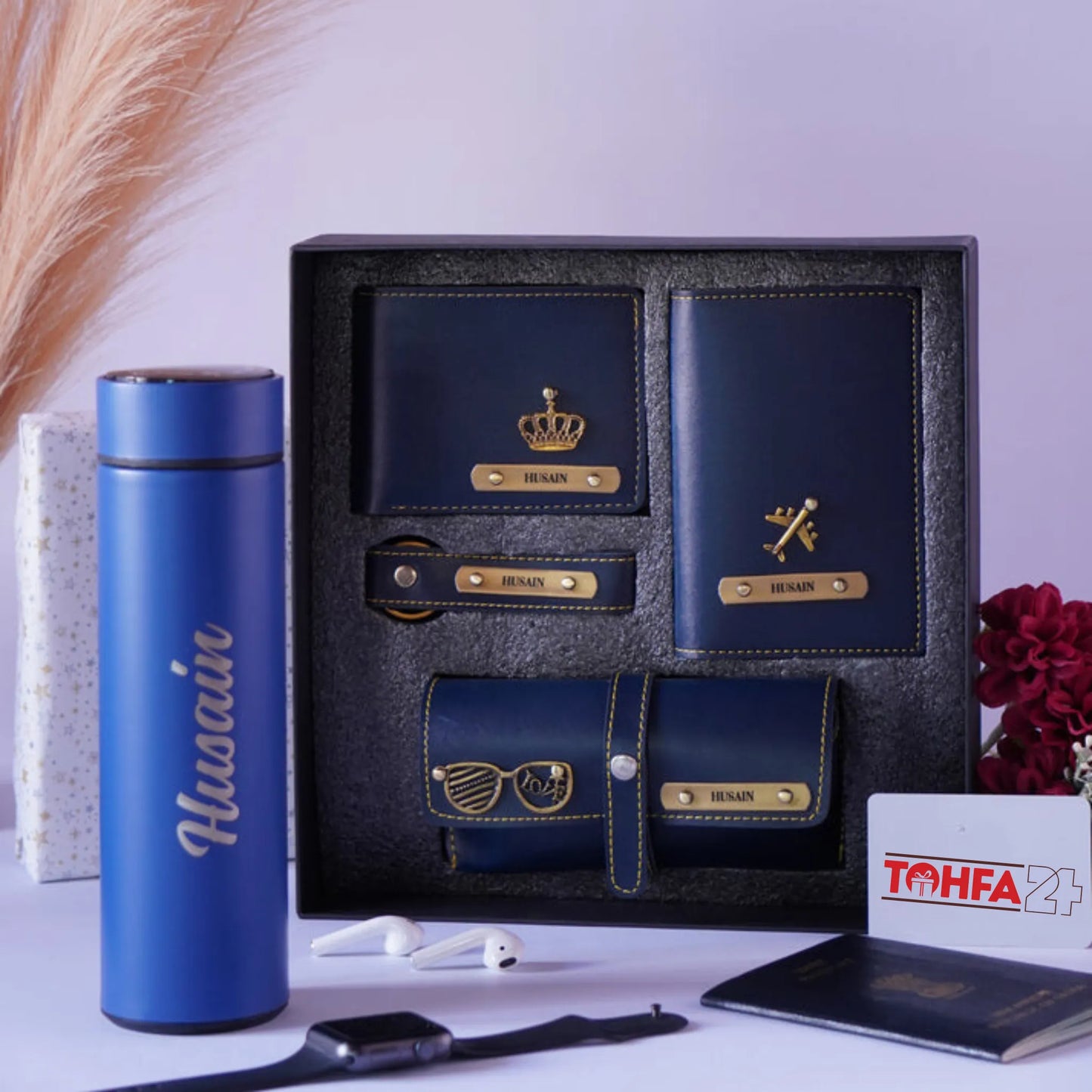 Personalized Gift Set Hamper for Men - 1 Free Bottle Tohfa24